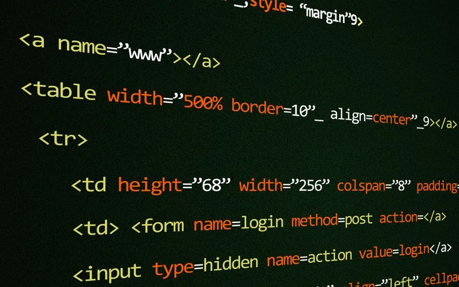 creative Detailed view of HTML and CSS code on a computer screen, concept of programming.